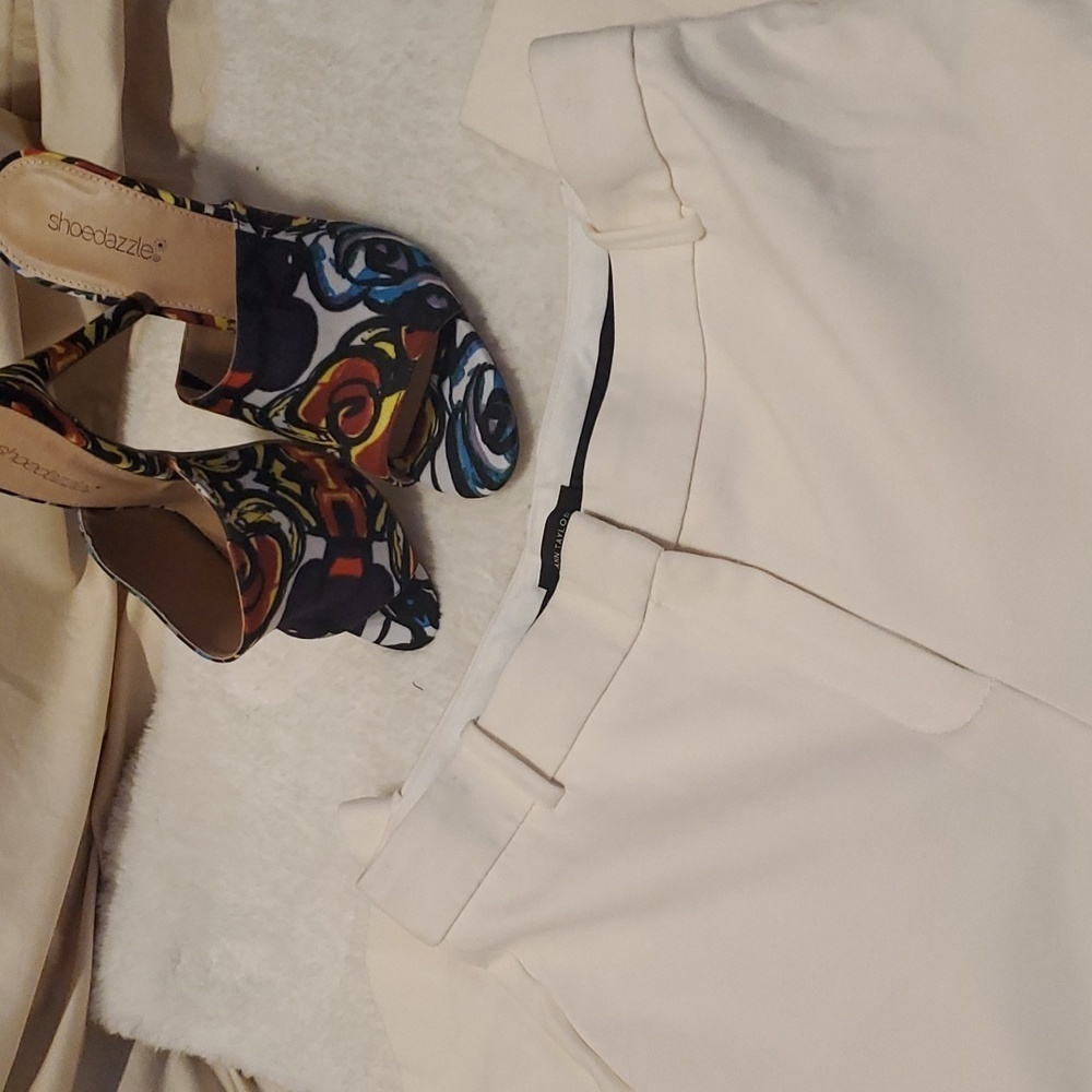 Ann Taylor Cloud White Dress Pants SZ 8 - Picture 5 of 8